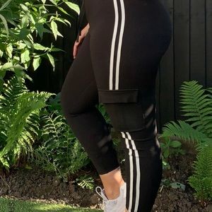 Flap Pocket Strip Tape Pants